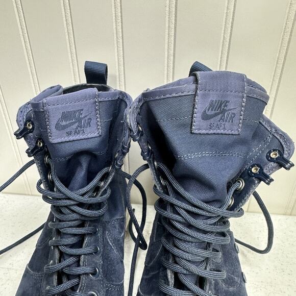 Nike SF Air Force 1 Womens 9 High Midnight Navy Suede Shoes 857872-401 No Straps - Picture 3 of 8